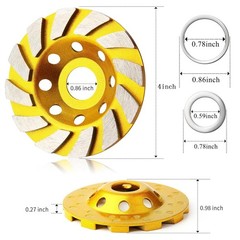 4 Inch Diamond Grinding Cup Wheel – Turbo Segments for Fast Material Removal