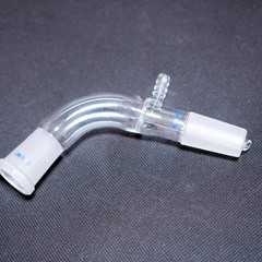 Glass Straight & bent Vacuum Adapter,Gas Inlet Adapter,24/40 Joint, Lab Glass