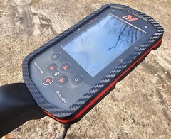Minelab Manticore Two Tone Black/Red Flex-Rubber Protective Control Unit Cover. 