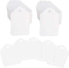 Jijacraft 1000Pcs Price Tags, White Clothing Tags for Retail, Small Kraft Blank