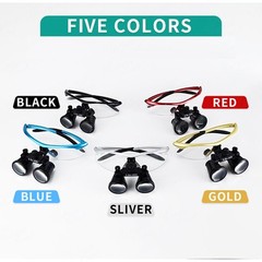 2.5X 3.5X Dentist Loupes Dental Binocular Glass Magnifier with 3W Led Light