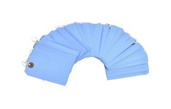 100 Blue Tags 4 3/4″ x 2 3/8″ Size 5 Inventory Shipping Hang Tag with String