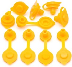 10Pcs Yellow Fuel Gas Can Jug Vent Cap Blitz Wedco Scepter Essence Midwest Eagle