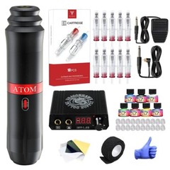 Mast Beginners Tattoo Pen Kit Atom M1 Power Supply Needles Pedal