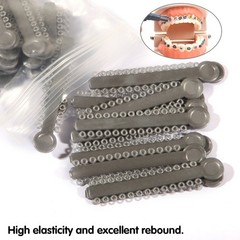 1040 Dental Orthodontic Ligature Ties Elastic Rubber Band Black/Rainbow Colors