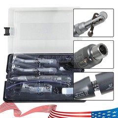 Dental High & Low Speed Handpiece Kit Contra Angle Air Mortor 1:1 Drive 2/4Hole