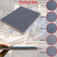 20 PCS 3 x 4 Inch 400-3000 Grit Ultra Fine Sanding Sponge, Soft Foam Red