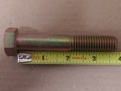 NEW HEX HEAD 4″ L 1/2″ THREAD DIAMETER STEEL YELLOW DICHROMATE BOLT LOT OF 65