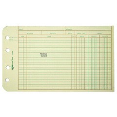 National Brand 14-055 Ledger Sheets, 5 x 8-1/2″, Eye-Ease Paper, 100 Sheets