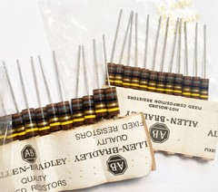Carbon Composition Resistors – 1 Wt and 2 Wt – USA – NOS – Vintage