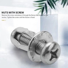 Expansion Screw Petal Nut,Petal Shape Metal Nut with Screws Easy Installation