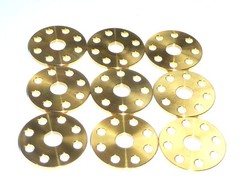 Titanium M6 FAIRING DRILLED WASHER GOLD BIKE KART CAP BOAT RALLY MOTO X 23 DIA