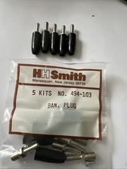 HH SMITH 494-103 BLACK BANANA PLUG 5 PCS KIT NEW IN PACKAGE 30 DAY RETURNS