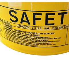 Type I Safety Can Diesel 2.5 Gallon Yellow Steel Flame Arrester OSHA NFPA UL