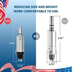 Dental Low Speed Handpiece Air Motor 4 Hole Gear Ratio 1:1 Direct Drive 20000RPM