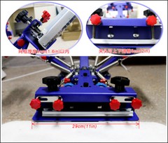 4 Color 1Station Screen Printing Kit Press Printer ink Squeegee Screens DIY Tool