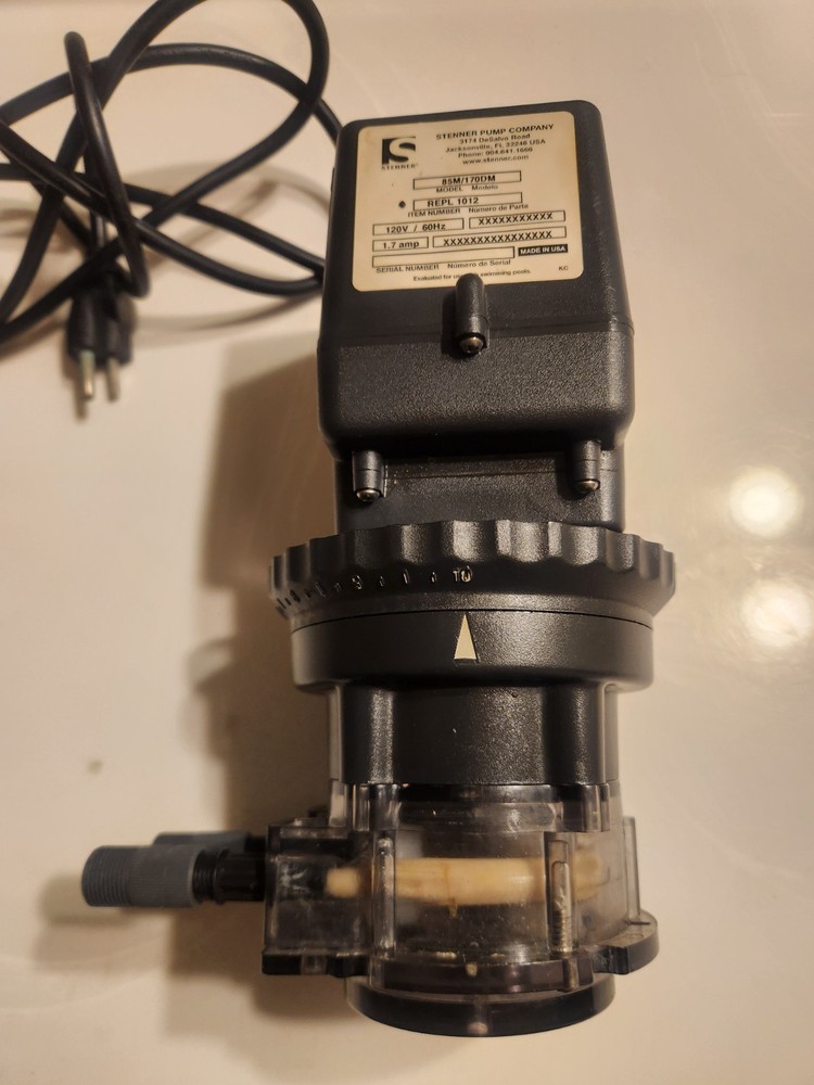 STENNER 85M / 170DM 120V / 60Hz 1.7amps. pump