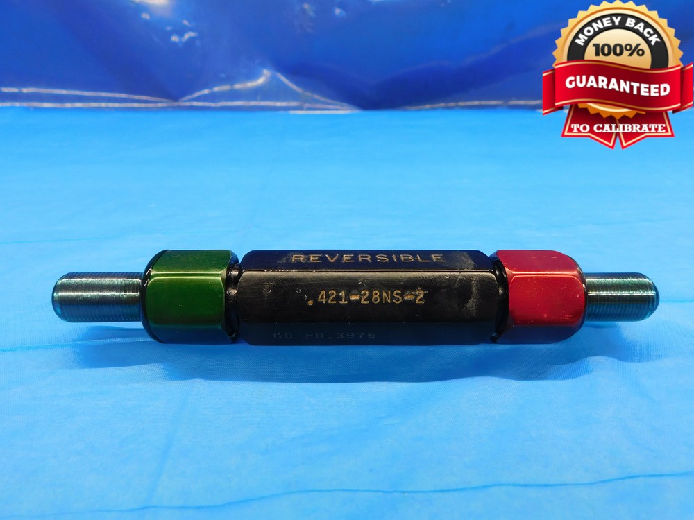.421 28 NS 2 THREAD PLUG GAGE .4210 GO NO GO P.D.’S = .3976 & .4014 INSPECTION
