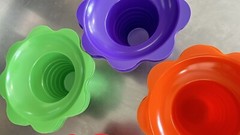 Snow Cone Cups Flower Shaped Shaved Ice 8 OZ Plastic BOWL ICE CREAM COTTON CANDY