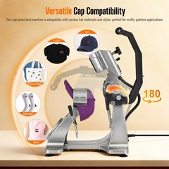 Digital Cap Hat Heat Press Transfer Sublimation Machine Automatic Double Heater