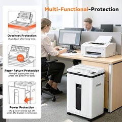 QUIETLEMON 200-Sheet Auto Feed Paper Shredder P-5 Micro Cut Office Home New