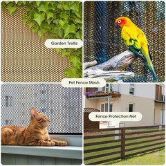 Unves Chicken Wire Plastic Mesh, 15.7IN x 16.4FT Fencing for Poultry Floral D…