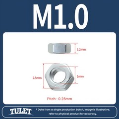 Metric Hex Nuts Stainless Steel 18-8 DIN 934 M2 M2.5 M3 M3.5 M4 M5 M6 M8 M10 M12