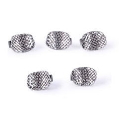 AZDENT Dental Orthodontic Lingual Buttons Bondable Round Rectangular Mesh Base