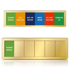 Office Door Signs 6 Options Do Not Disturb, In A Meeting, Out Of Office, Come…