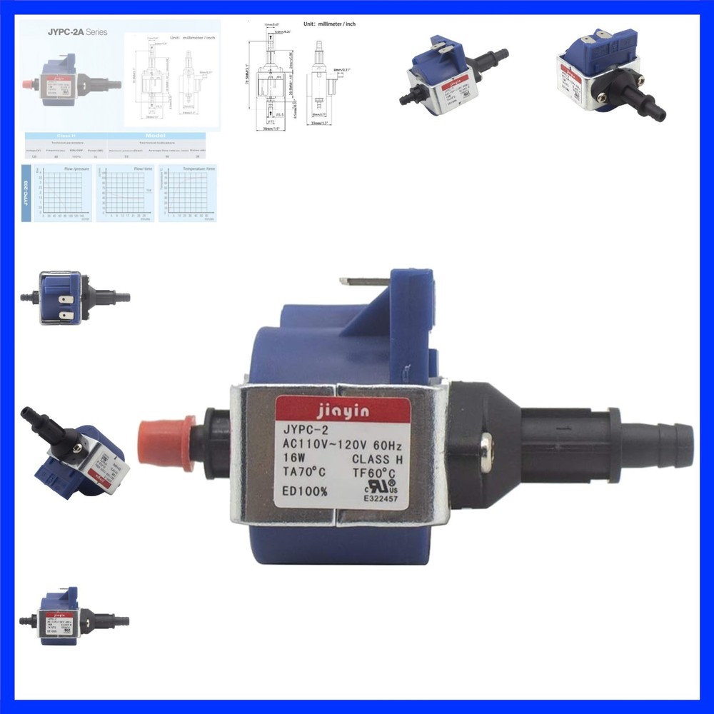 JYPC-2 AC 110V – 120V 60Hz 16W 90cc/min Electromagnetic Solenoid Water Pump f…