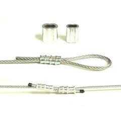 HIGOOD Wire Rope Sleeve, for Wire Rope Dia. 1/4″, Aluminum Alloy, PK 25