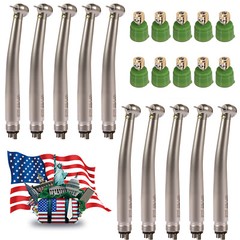 1-10pcs 4 Hole Dental LED High Speed Handpiece Turbine / Big Cartridge NSK Style