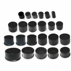 Black Chair Table Feet Stick Pipe Tubing End Cover 6mm~63mm Caps Cap PVC Rubber