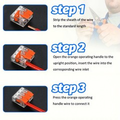90Pcs For Wago 221 Lever Nuts Compact Splicing Wire Connectors – 2/3/5 Terminal