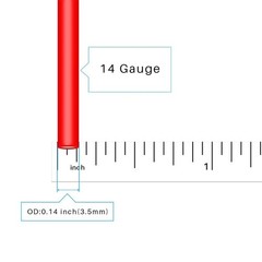 BNTECHGO 14 Gauge Silicone Wire Spool red and Black Each 25ft Flexible 14 AWG…