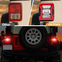 LED Tail Lights for 2007-2018 Jeep Wrangler JK JKU Tunnel Shaped Light Rear Lamp