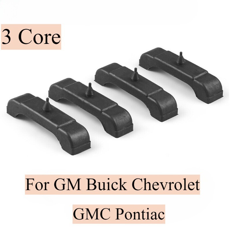 New 4Pcs Rubber 3 Core Radiator Mounting Cushions/Support Pads For 1968-1981 GM