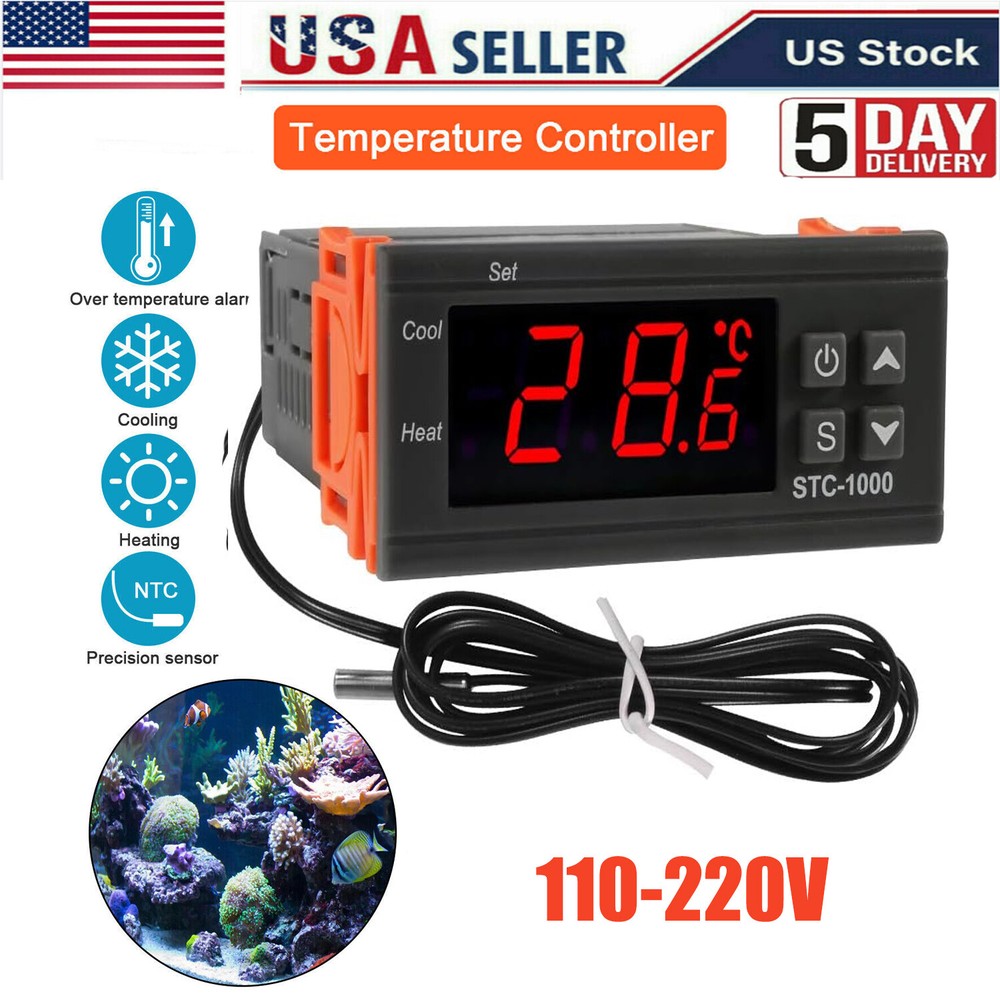 AC 110V Universal STC-1000 Digital Temperature Controller Thermostat w/ Sensor
