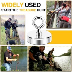 Fishing Magnets, 200 Lbs(90 KG) Pulling Force Rare Earth Magnet with Countersunk