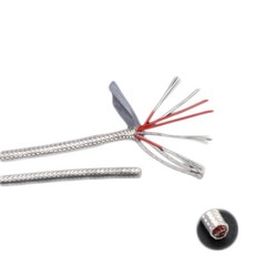 PT100 Compensation Wire 2/3/4/6 Core PTFE Shield Signal Silver Plated Cable Wire