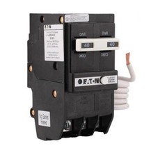 EATON BRN240GF 40 Amp Double Pole GFCI Circuit Breaker, Pigtail Neutral, FREE📦