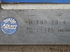 MTFNR204D ADAMAS Indexable Tool Holder 1.25″ Shank W 10 NEW CARBIDE INSERTS