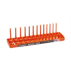 Hansen Global 1/4 Inch Metric 2 Row Regular/Deep Socket Holder Tray – Color Ora