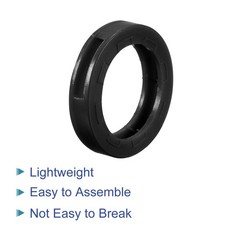 10Pcs 24mm Key Cap Cover Rings Identifier Coding Tag Silicone Sleeve Black