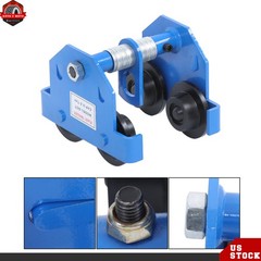 1100lbs/0.5 Ton Load Push Beam Trolley Manual Trolley 55-135mm Adjustable Blue