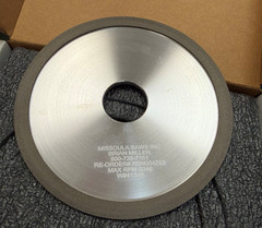 Missoula Saw 6 X 0.250 X 1.250 Grinding Wheel B150 C75 BA20 0.063 AL