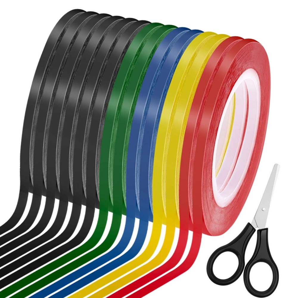 15 Rolls 1/8 Inch Whiteboard Pinstripe Tape – 108 Feet Per Roll for Dry Erase Bo