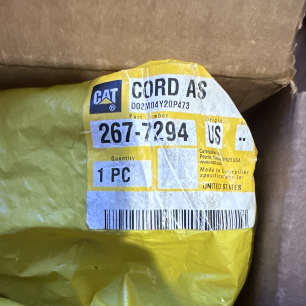 CAT 267-7294 Cord Assembly Heavy Equipment Part Caterpillar