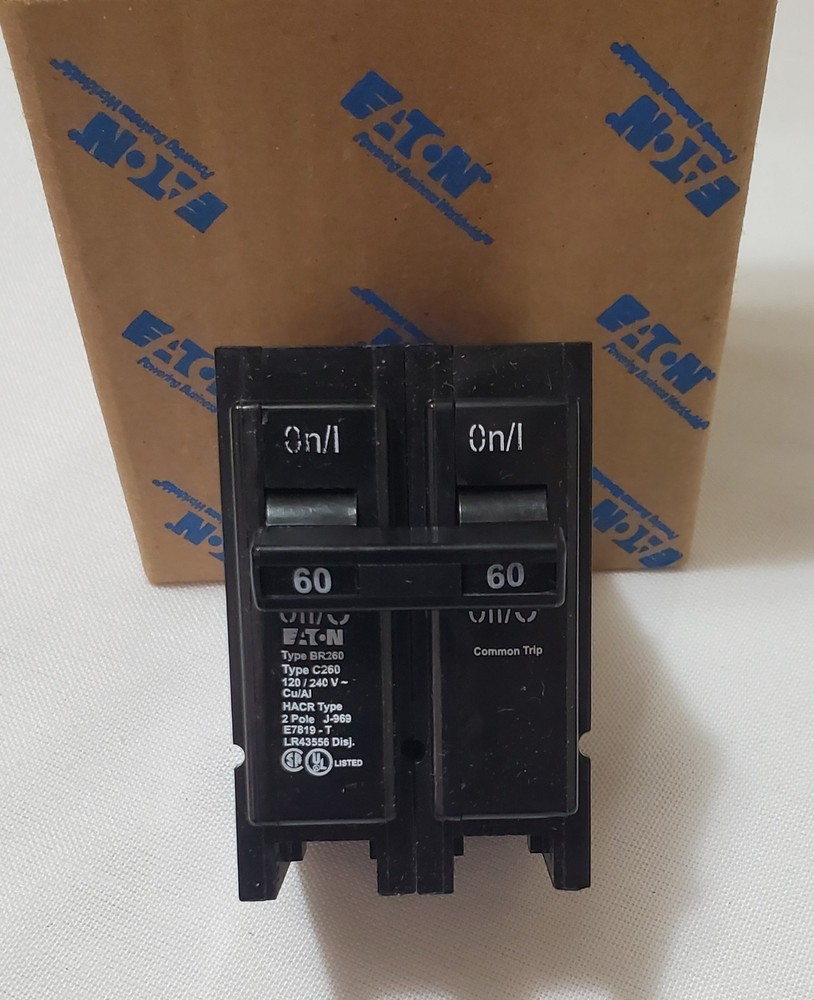 Eaton Cutler Hammer BR 260 60Amp Double Pole Standard Trip Circuit Breaker