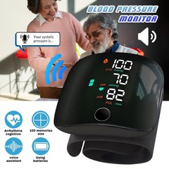 Wrist Blood Pressure Monitor Automatic BP Machine Digital Cuff Heart Rate LCD